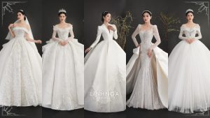 váy cưới tại Linh Nga Bridal dùng từ chất liệu ngoại nhập